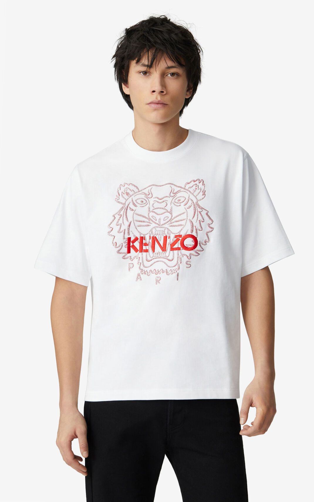 Kenzo Tiger loose fitting Póló Férfi Fehér | ID.083546